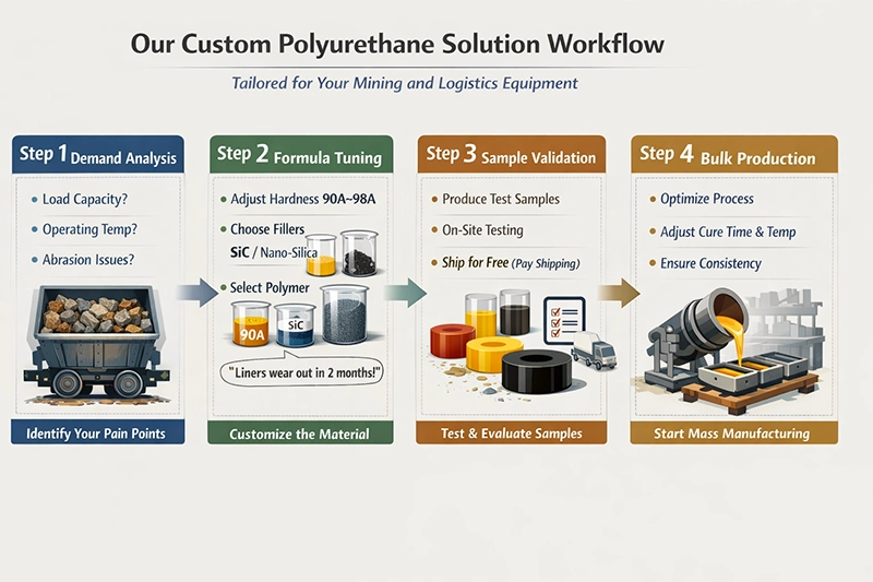 Mining-Logistics-High-Wear -Polyurethane-Rubber-Formula-Workflow