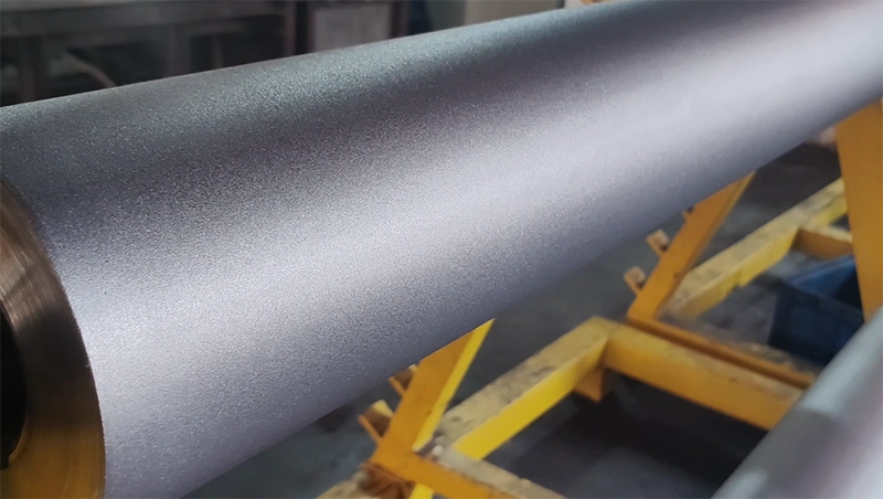 polyurethane-roller-core-sandblasting-for-roughness